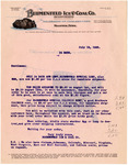 Advertisement letter, Blumenfield Ice & Coal Co. Inc., Memphis, TN, 1928 July 18