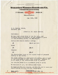 Advertisement letter, from Stratton-Warren Hardware Co., Memphis, Tennessee, to H. B. Derrick Estate, Marianna, Arkansas, 1928 August 14