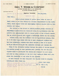 Advertisement letter, to H. B. Derrick, Marianna, Arkansas, from Geo. T. Webb & Company, Memphis, Tennessee, 1928 November 2