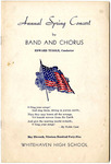 Whitehaven High School, Memphis, Annual Spring Concert program, 1945