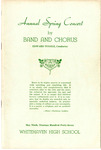 Whitehaven High School, Memphis, Annual Spring Concert program, 1947