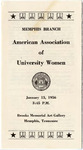 Program, Memphis Branch, American Association of University Women, 1956