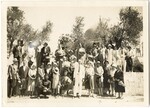 Ellen Davies and travel tour group, 1930