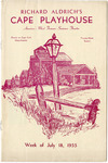 Cape Playhouse, program, Cape Cod, Massachusetts, 1955