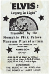 Memphis Pink Palace Museum Planetarium, flyer, Memphis, Tennessee, circa 1970s August 14-19