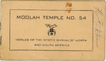 Moolah Temple financial card booklet, 1947-1950