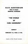 Program: The World of Carl Sandburg, Memphis, 1960