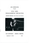 Program: New York Philharmonic Orchestra, Memphis, 1960