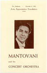 Program: Mantovani and his Concert Orchestra, Memphis, 1965