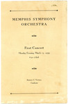 Memphis Symphony Orchestra program, 1939