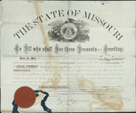 Certificate, George W. Gordon, Commissioner for Missouri, 1873 September 10