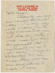 Letter; 1935 September 27, from Vance to Mabel Francis Gray