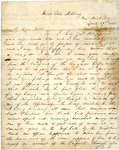 Wiley Pope Hale letter, 1842