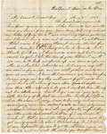 1863 August 2, Letter from Mrs. Stacy to Mr. Hamner