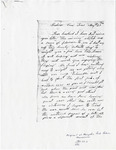Letter, Sarah "Sallie" Jones to Alexander "Alex" M. Jones, Madison County, Tennessee, 1866 May 22