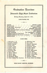 Adamsville High School graduation exercises program, 1934