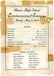 Ramer High School commencement exercises program, 1933