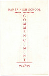 Ramer High School commencement program, 1949