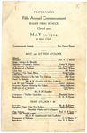 Ramer High School commencement exercises program, 1924