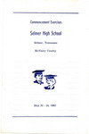 Selmer High School commencement exercises program, 1962
