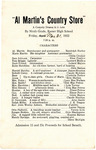 Ramer High School play program, 1922