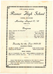 Ramer High School opening program, 1931