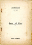 Ramer High School Announcement, 1921