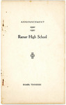 Ramer High School Announcement, 1920