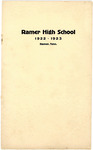 Ramer High School Announcement, 1922