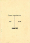 Ramer High School Announcement, 1917