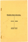 Ramer High School Announcement, 1919
