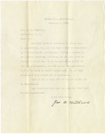 Letter, Jas. A. Matthews to Hon. B. G. Humphreys, Washington, D. C., 1918 February 2