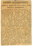 Newspaper clipping, "Expert Accountants", undated