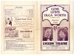 Lyceum Theatre, Memphis, program,  1927 May