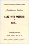 Hamlet program, Ellis Auditorium, Memphis, 1970