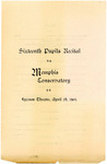 Memphis Conservatory pupils' recital program, 1903