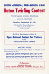 Flyer, Mid-South Fair Baton Twirling Contest, 1961