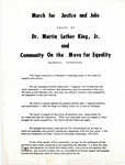 March for Justice and Jobs flier, Memphis, 1968