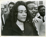 Coretta Scott King in mourning, Memphis, 1968