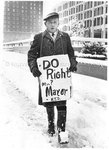Solitary protester in the Memphis snow, 1968