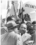 Dr. Martin Luther King, Jr. during a march, Memphis, 1968