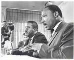 Martin Luther King, Jr during a press conference, Memphis, 1968
