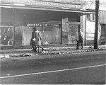 Debris-strewn Memphis street, 1968