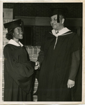 Mildred J. Crawford of LeMoyne College being congratulated by Dr. Hollis F. Price on an award, Memphis, Tennessee, 1951