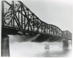 Harahan Bridge on fire, Memphis, 1928