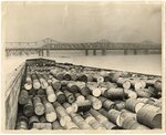 Mississippi River bridges, Memphis, circa 1950