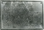 "Front Street" Plaque at the Cotton Exchange Building, Memphis, TN, 1972
