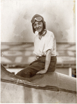 Phoebe Fairgrave Omlie, sitting outside the cockpit, circa 1920s