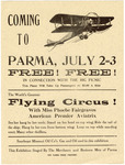 Flyer, "The World's Greatest Flying Circus! With Miss Phoebe Fairgraves", 19?? July 2-3