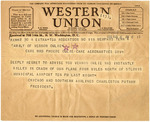 Telegram, to Family of Vernon Omlie, 1936 August 6